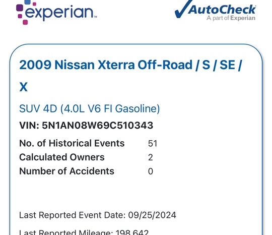 2009 Nissan Xterra – full