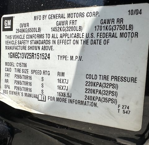 2005 Chevrolet Tahoe LS 1SJ full