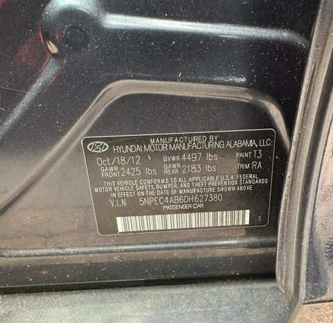 2013 Hyundai Sonata SE full
